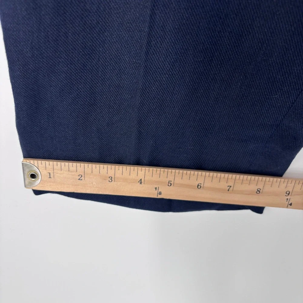 VTG 90s J Crew Oarsman 100% Linen Trousers Mens 32x28 (Tag 36L) Navy Blue Pants
